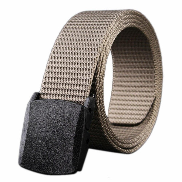 Wild-Men-Canvas Belt Hypoallergenic Metal Plastic-Automatic-Buckle High Quality Solid Size(Length X Width):110 X 3.2cm 30H