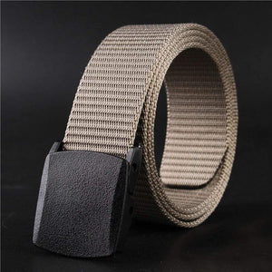 Wild-Men-Canvas Belt Hypoallergenic Metal Plastic-Automatic-Buckle High Quality Solid Size(Length X Width):110 X 3.2cm 30H
