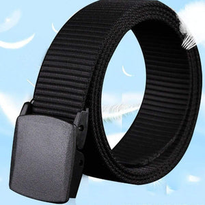 Wild-Men-Canvas Belt Hypoallergenic Metal Plastic-Automatic-Buckle High Quality Solid Size(Length X Width):110 X 3.2cm 30H