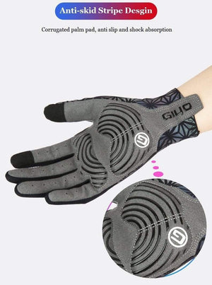 Planet Gates Wind Breaking Cycling Full Finger Gloves Touch Screen Anti-slip Bicycle Lycra Fabric Mittens Bicicleta Road Bike Long Glove