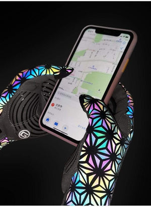 Planet Gates Wind Breaking Cycling Full Finger Gloves Touch Screen Anti-slip Bicycle Lycra Fabric Mittens Bicicleta Road Bike Long Glove