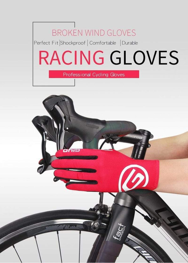 Planet Gates Wind Breaking Cycling Full Finger Gloves Touch Screen Anti-slip Bicycle Lycra Fabric Mittens Bicicleta Road Bike Long Glove