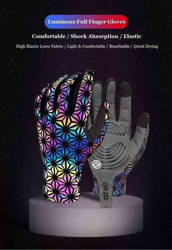 Planet Gates Wind Breaking Cycling Full Finger Gloves Touch Screen Anti-slip Bicycle Lycra Fabric Mittens Bicicleta Road Bike Long Glove