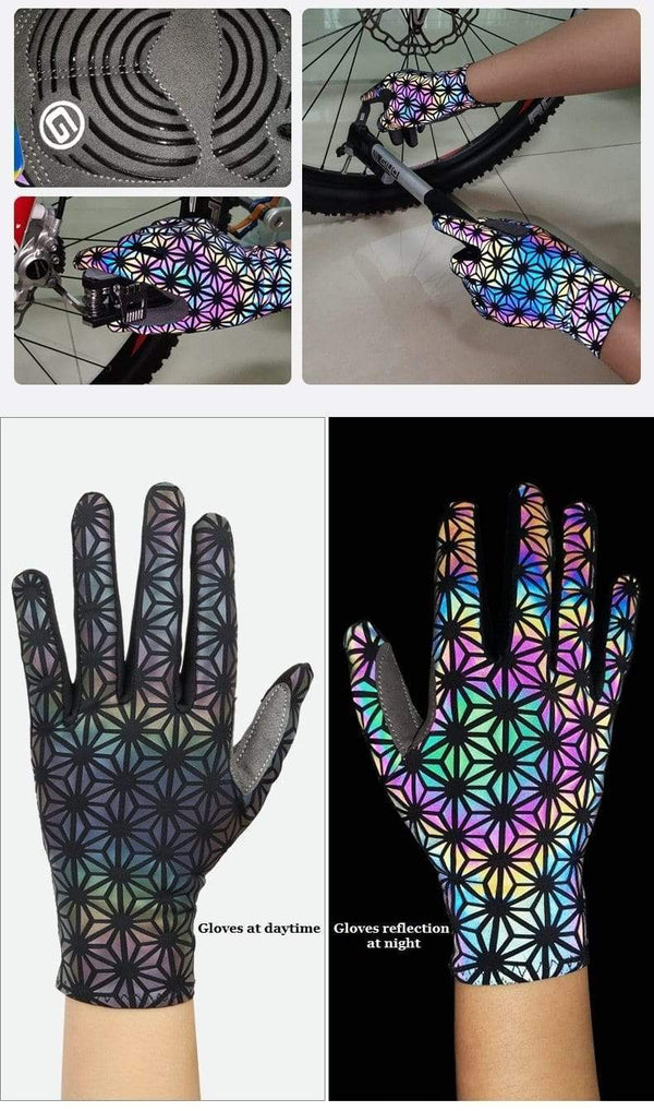 Planet Gates Wind Breaking Cycling Full Finger Gloves Touch Screen Anti-slip Bicycle Lycra Fabric Mittens Bicicleta Road Bike Long Glove