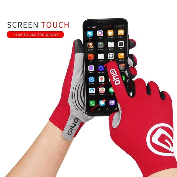 Planet Gates Wind Breaking Cycling Full Finger Gloves Touch Screen Anti-slip Bicycle Lycra Fabric Mittens Bicicleta Road Bike Long Glove