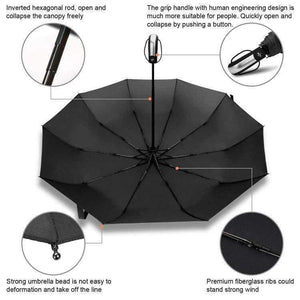 Planet Gates Wind Quality Resistant Umbrella Rain Women Automatic 10Rib Luxury Wide Windproof Golf Business Men For Car Umbrella