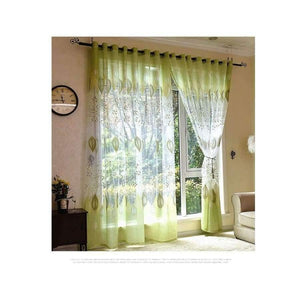 Planet Gates Window curtains for living room the bedroom the kitchen modern tulle curtains green leaves fabric blinds drapes