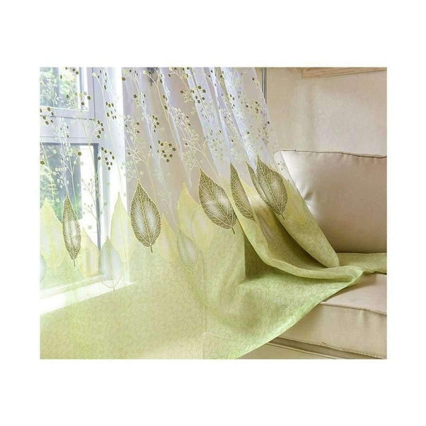 Planet Gates Window curtains for living room the bedroom the kitchen modern tulle curtains green leaves fabric blinds drapes
