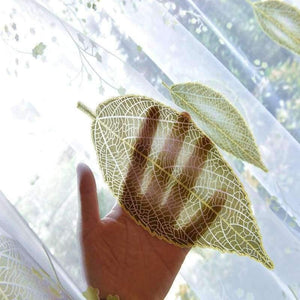 Planet Gates Window curtains for living room the bedroom the kitchen modern tulle curtains green leaves fabric blinds drapes