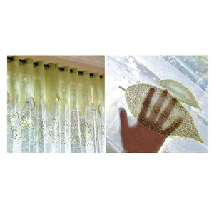 Planet Gates Window curtains for living room the bedroom the kitchen modern tulle curtains green leaves fabric blinds drapes