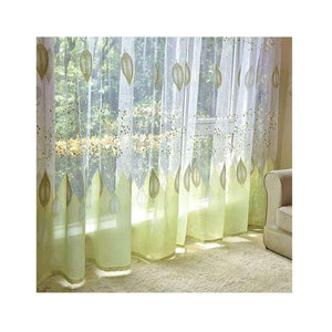 Planet Gates Window curtains for living room the bedroom the kitchen modern tulle curtains green leaves fabric blinds drapes