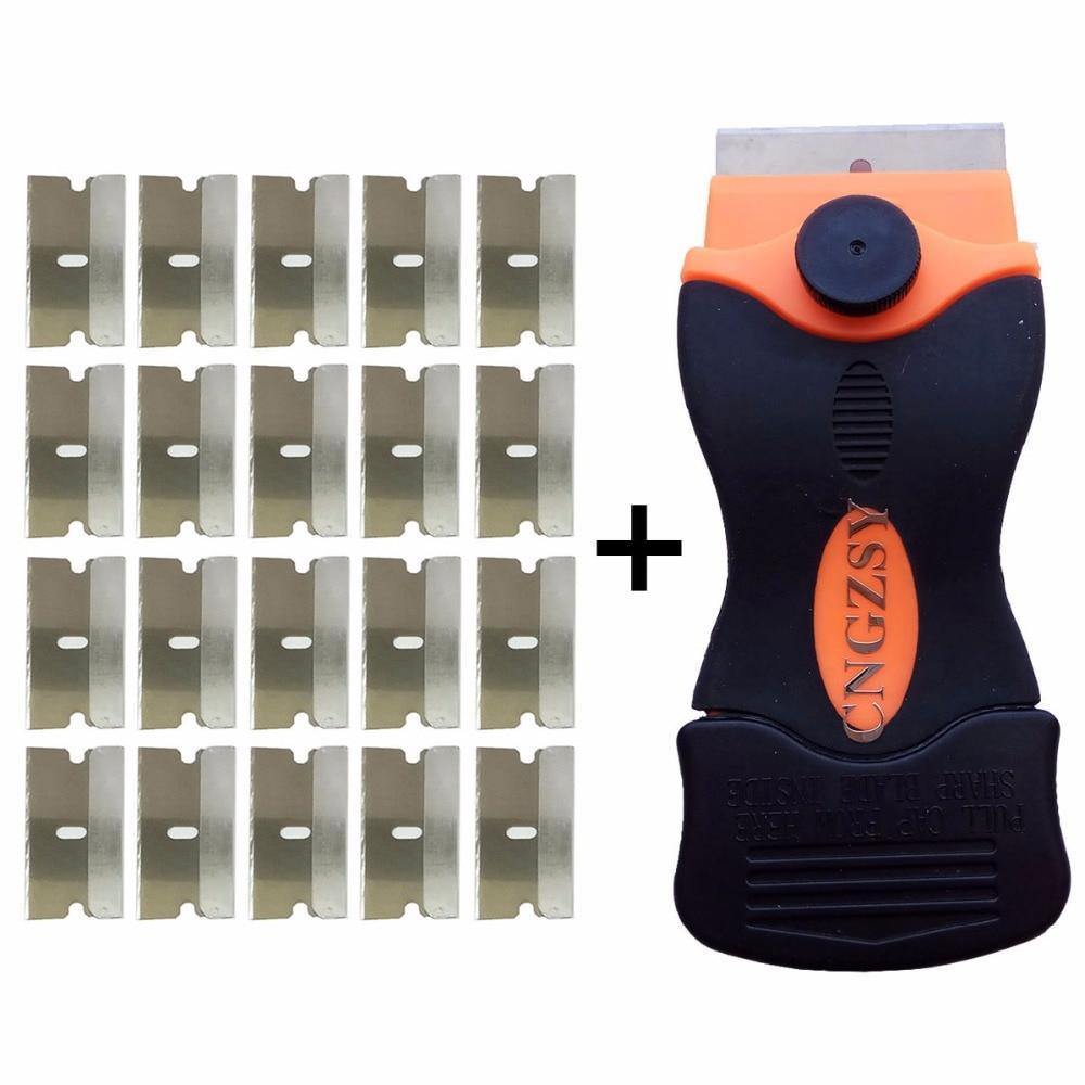 Planet Gates Window Glass Tint Tool Ceramic Oven Paint Razor Scraper Car Sticker Old Film Glue Remove Knife 1.5" Carbon Steel Blades E12+20M