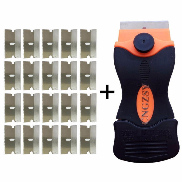 Planet Gates Window Glass Tint Tool Ceramic Oven Paint Razor Scraper Car Sticker Old Film Glue Remove Knife 1.5" Carbon Steel Blades E12+20M