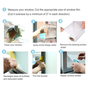 Planet Gates Window Privacy Film , 3D Decorative Glass Film Removable Self Adhesive Glass Sticker Static Cling Window Paper