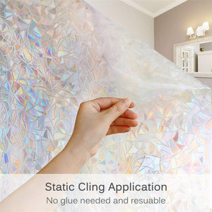 Planet Gates Window Privacy Film , 3D Decorative Glass Film Removable Self Adhesive Glass Sticker Static Cling Window Paper
