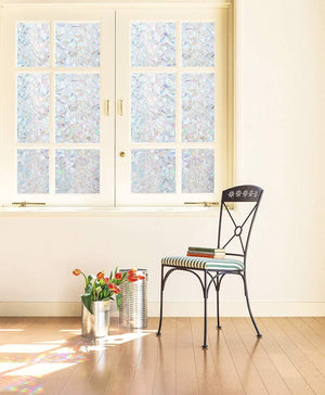 Planet Gates Window Privacy Film , 3D Decorative Glass Film Removable Self Adhesive Glass Sticker Static Cling Window Paper