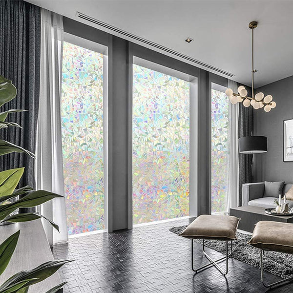 Planet Gates Window Privacy Film , 3D Decorative Glass Film Removable Self Adhesive Glass Sticker Static Cling Window Paper