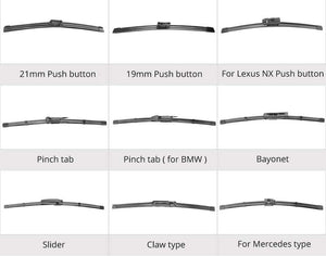 Planet Gates Windscreen Wiper Blades for Mazda CX-5 CX5 Fit Hook Arms / Push button arm  2012 2013 2014 2015 2016 2017 2018