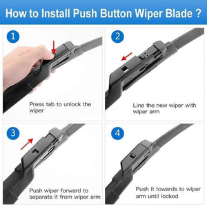 Planet Gates Windscreen Wiper Blades for Mazda CX-5 CX5 Fit Hook Arms / Push button arm  2012 2013 2014 2015 2016 2017 2018