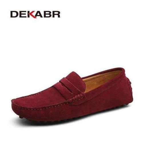 Planet Gates Wine / 11 DEKABR Brand Fashion Summer Style Soft Moccasins Men Loafers High Quality Genuine Leather Shoes Men Flats Gommino Driving Shoes