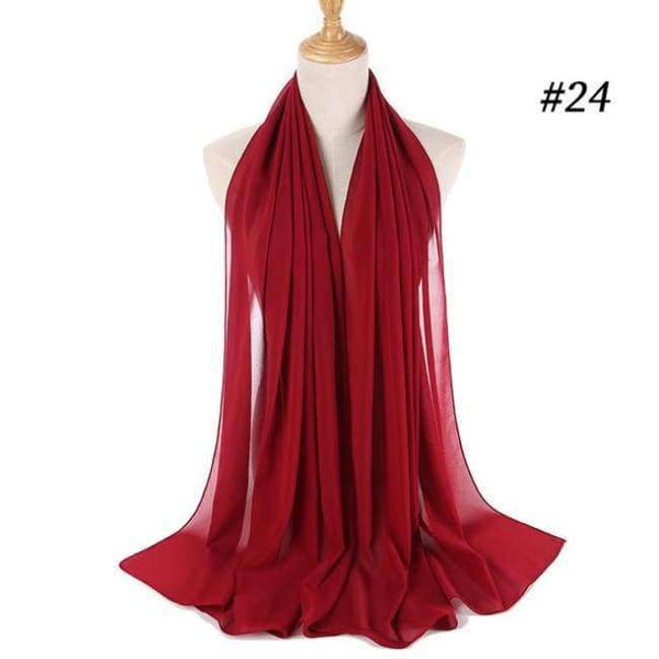Planet Gates wine color24 Popular Malaysia style women plain bubble chiffon scarf hijab wrap solid color shawls headband muslim hijabs scarves/scarf