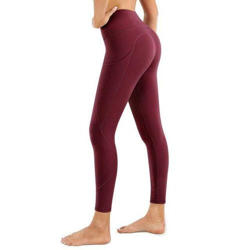 Planet Gates Wine Long / L Yoga Pants Gym Sport Seamless Push Up Leggings Women Fitness High Waist Butt Lift Workout Tights on for Woman Female Leggins