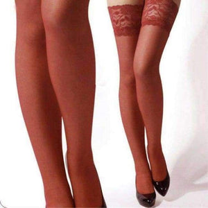 Planet Gates wine red 10 Pairs Thigh High Stocking Women Summer Over The knee Socks Sexy girl Femme Hosiery Nylon Lace Style Stay Up Stockings