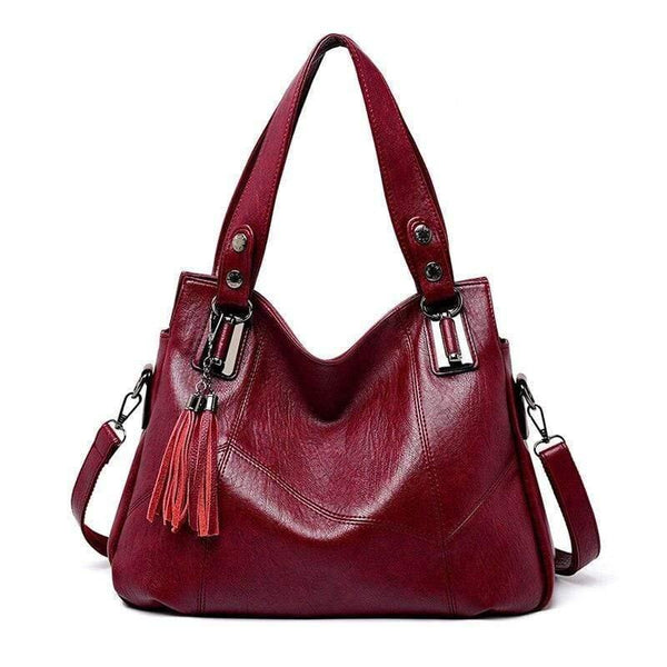 Women Handbag Genuine Leather Tote Bags Tassel Luxury Women Shoulder Bags Ladies Leather