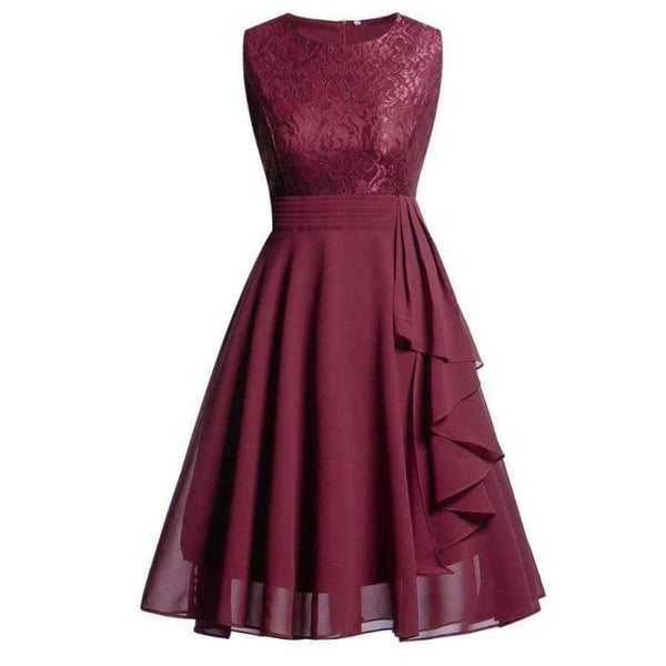 Planet Gates Wine red / 4 Chiffon and Lace navy blue Short Bridesmaid Dresses Weddiong Party Dress 2018 Prom Gown Women Fashion Wholesale Clothing