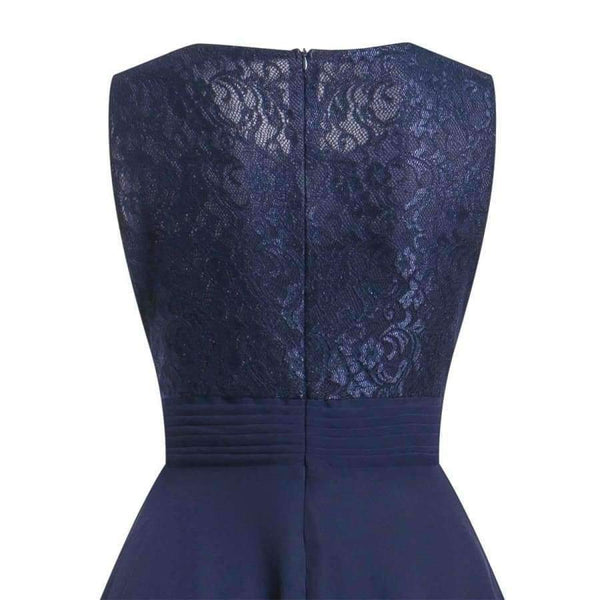 Planet Gates Wine red / 4 Chiffon and Lace navy blue Short Bridesmaid Dresses Weddiong Party Dress 2018 Prom Gown Women Fashion Wholesale Clothing