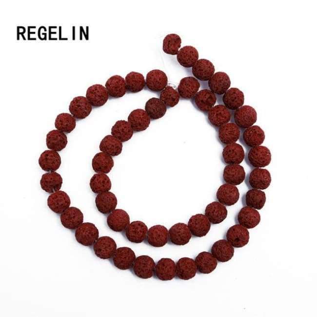 Planet Gates REGELIN Colorful Volcanic Lava Stone Round Loose beads Natural Stone Rock Ball DIY For Jewelry Bracelet/Necklace Making Gift
