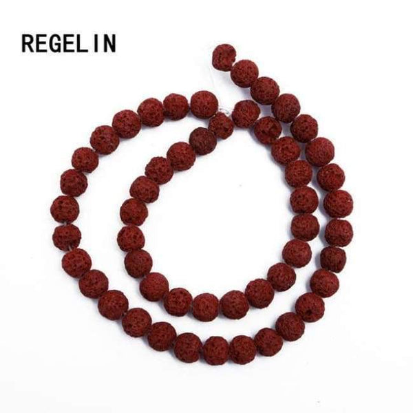 Planet Gates wine red / 4MM REGELIN Colorful Volcanic Lava Stone Round Loose beads Natural Stone Rock Ball DIY For Jewelry Bracelet/Necklace Making Gift