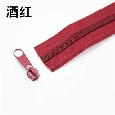 Planet Gates wine red / 5# 5Meters 5# Nylon Coil Zippers For DIY Sewing Bags Shoes Garment Accessories 24 Colors Available