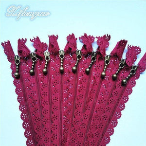 Planet Gates Wine red / 5pcs / 25cm 5/10pcs 25cm 10 Inch DIY 3# Nylon Coil Flower Zipper For DIY Sewing Tailor Handicraft Bed Bag (20 Colors) #