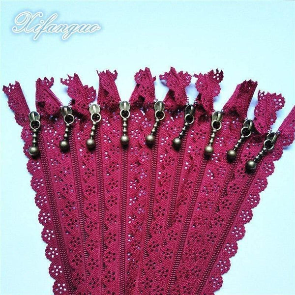 Planet Gates Wine red / 5pcs / 25cm 5/10pcs 25cm 10 Inch DIY 3# Nylon Coil Flower Zipper For DIY Sewing Tailor Handicraft Bed Bag (20 Colors) #