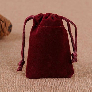Planet Gates Wine Red / 5x7cm 100pcs/lot 5x7, 7x9, 8x10, 10x12cm Drawstring Velvet Bags & Pouches Jewelry Bags Gift Packaging Bag Customize Custom Print Logo