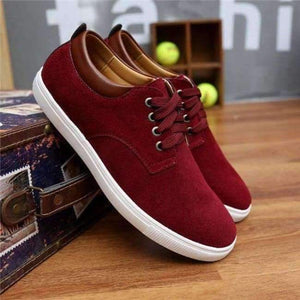 Planet Gates Wine Red / 6 2017 New Fashion Autumn/Winter Suede Men Shoes Men Canvas Shoes Leather Casual Breathable Shoes Flats Big Size 38-49 Free Ship