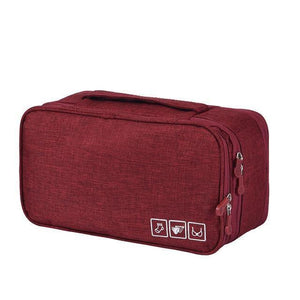 Planet Gates Wine red Bra Underwear Packing Cubes Organizer Trip Luggage Waterproof Travel Bag for Women Pouch Case Suitcase Space Saver Package