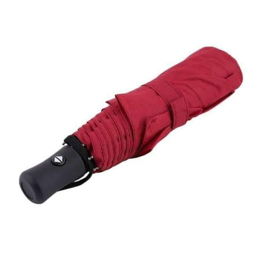 Planet Gates Wine Red / China 3 Colors Durable Advanced Fully-Automatic Rain Umbrella UV-proof Three Folding Business Solid Sunshade Umbrella 94*66cm