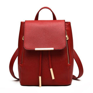 Planet Gates wine red / China Herald Fashion Preppy Style School Backpack Artificial Leather Women Shoulder Bag Floral School Bag for Teens Girls