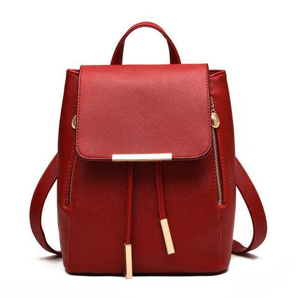 Planet Gates wine red / China Herald Fashion Preppy Style School Backpack Artificial Leather Women Shoulder Bag Floral School Bag for Teens Girls