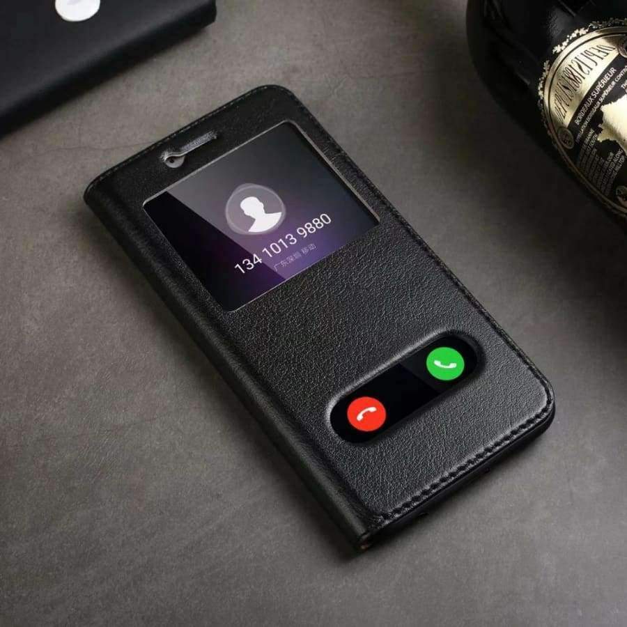 Planet Gates wine red / For honor 9 Leather Case For huawei honor 9 Case horor 10 with Window back cover honor9 phone bags luxury Brand design