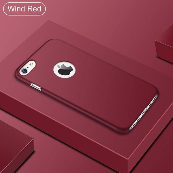 Planet Gates Wine Red / For iPhone 7 USLION Ultra Thin PC Matte Case For iPhone 7 Plus XR XS Max X Simple Plain Phone Cover Coque For iPhone 6 6S Plus 5 5s SE Cases