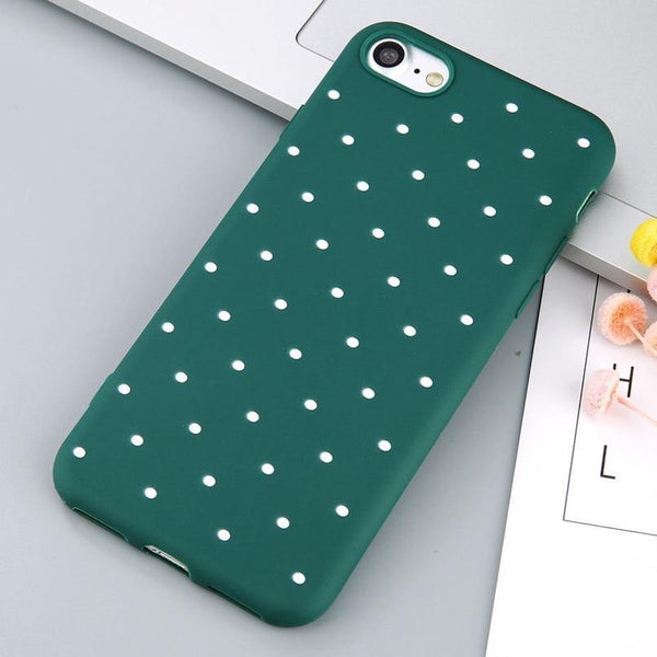 Planet Gates Wine Red / For iPhone 8 USLION Wave Point Phone Case For iPhone 8 Plus Wine Red Ploka Dots Soft TPU Back Cover For iPhone X XR XS Max 7 6 S Plus 5 5S SE