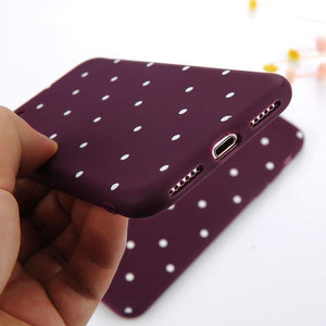 Planet Gates Wine Red / For iPhone 8 USLION Wave Point Phone Case For iPhone 8 Plus Wine Red Ploka Dots Soft TPU Back Cover For iPhone X XR XS Max 7 6 S Plus 5 5S SE