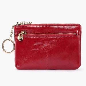 Planet Gates Wine Red Jamarna Women Coin Purse Genuine Leather Oil Wax Female Card Holder Red Coin Organizer Key Pouch Small Coin Purse Wallets New