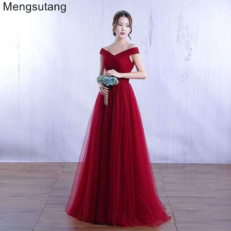 Planet Gates Wine red lace up evening dress Elegant party dress vestido de festa prom dress Tailor Custom Made 3 colors