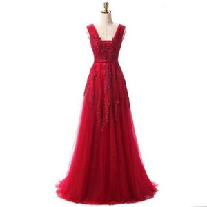 Planet Gates wine red lacing / 2 Fashion Hot Sell Sweet Light Blue Lace V-neck Lacing Long Evening Dress The Bride Party Sexy Backless Prom Dresses Custom