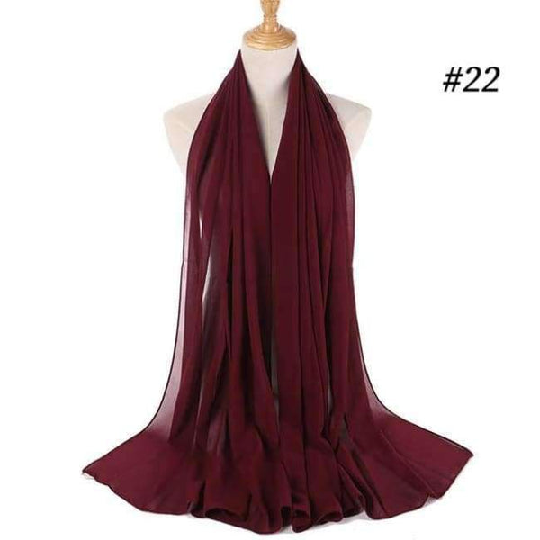 Planet Gates Wine Red Popular Malaysia style women plain bubble chiffon scarf hijab wrap solid color shawls headband muslim hijabs scarves/scarf