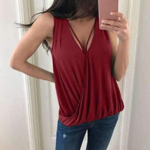 Planet Gates wine red tops / L Women tops &Tee for women Summer 2018 Summer casual sleeveless casual  work feminino at home blusas T-Shirts WS7627k